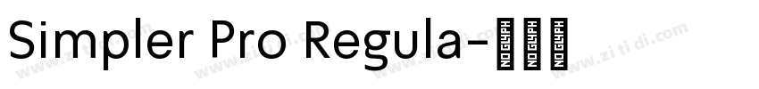 Simpler Pro Regula字体转换